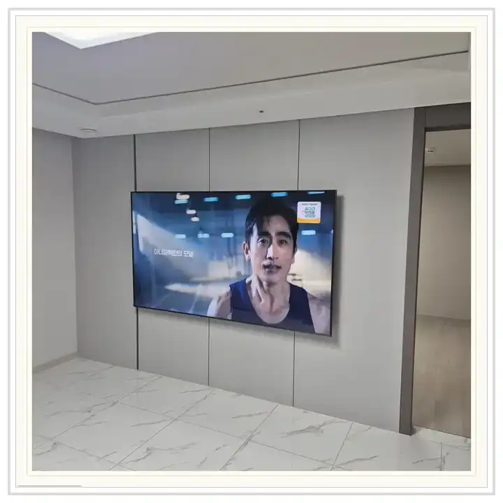 벽걸이TV 거치대 참고 사진 · 수지 파크 푸르지오 설치 조건