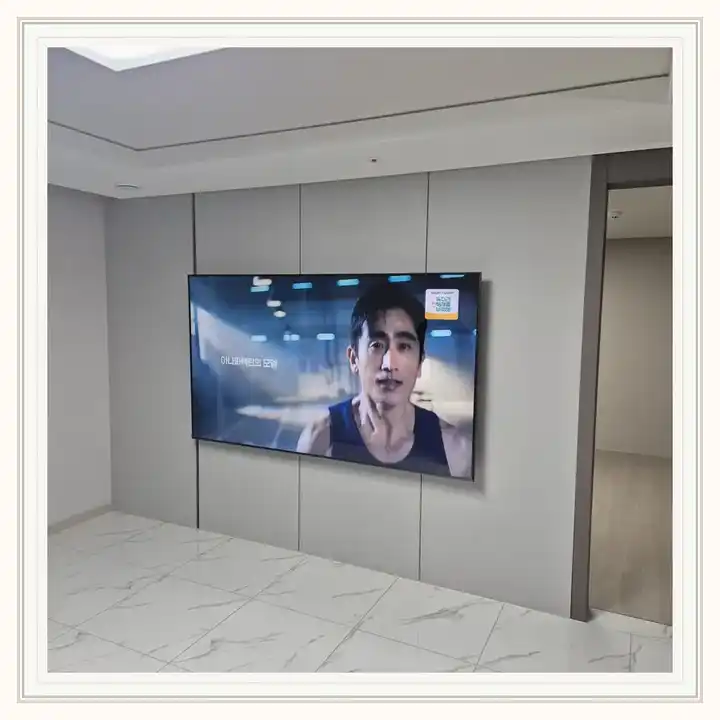 벽걸이TV 거치대 참고 사진 · 롯데캐슬 파크타운 2차 설치 조건